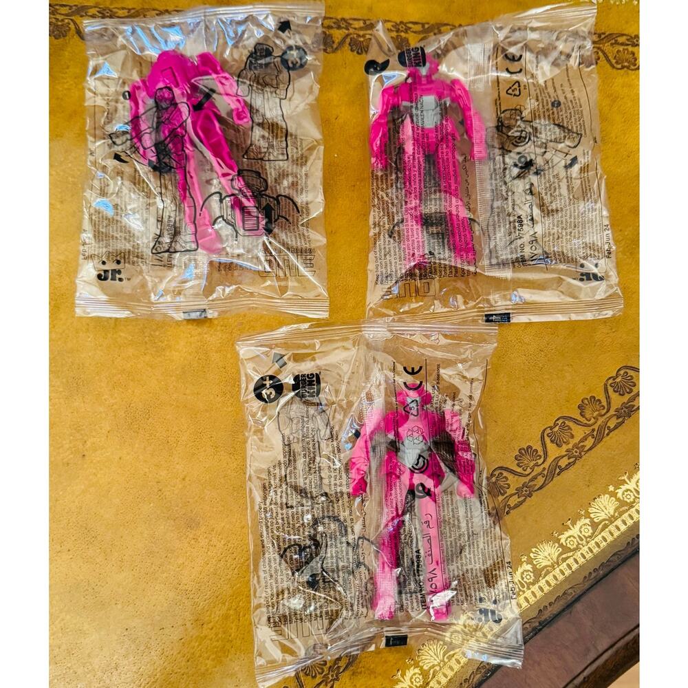 Burger King 2024 Happy Meal Red Transformer One Elita-1 Autobot Toy Set of 3 NEW